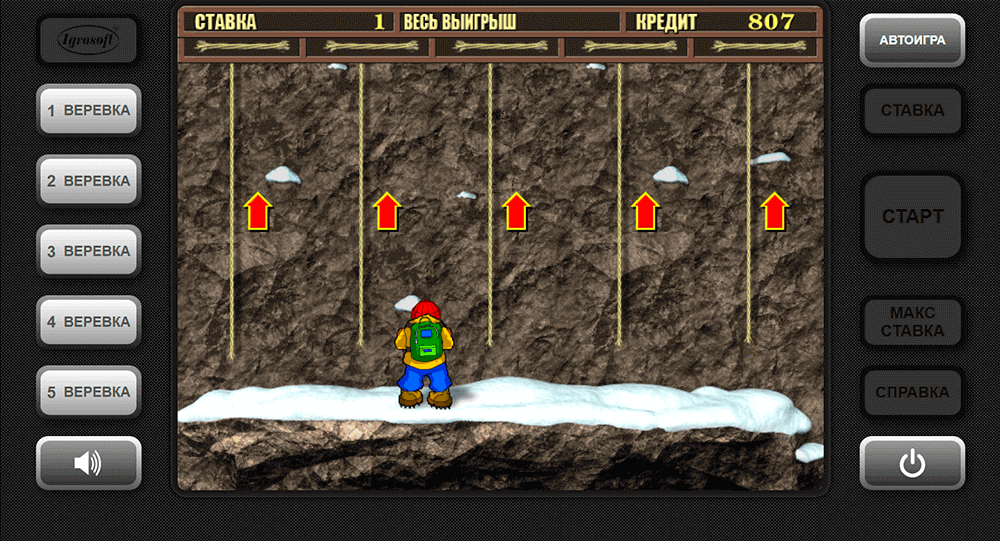 Бонусная игра в Rock Climber Бонусная игра в Rock Climber